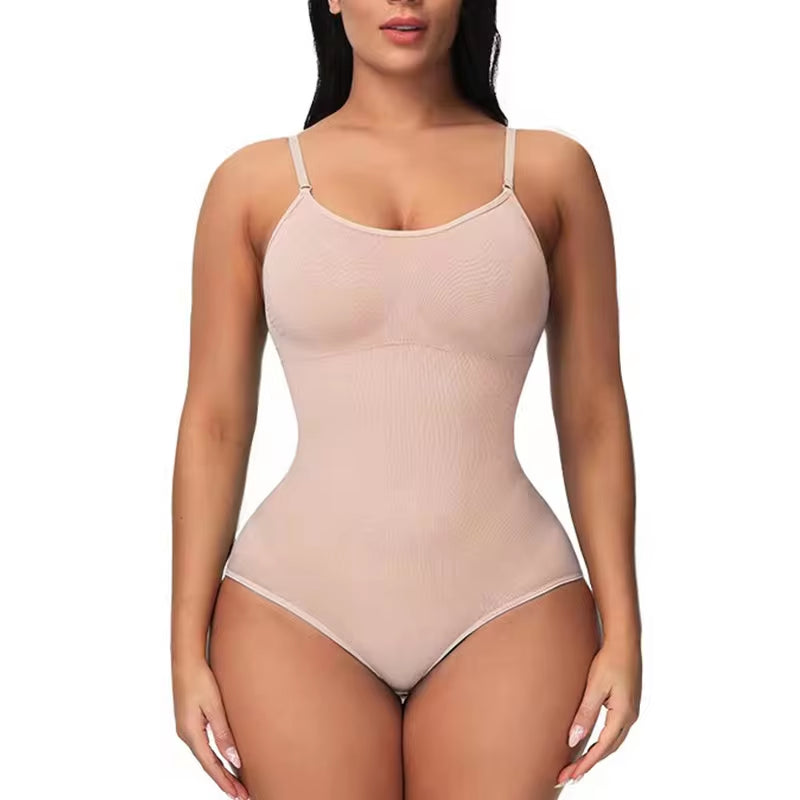 Original High Elastic Bodysuit for Women Tummy Control Shapewear Seamless Sculpting Thong Body Shaper Slimmer Slimming Tank Top