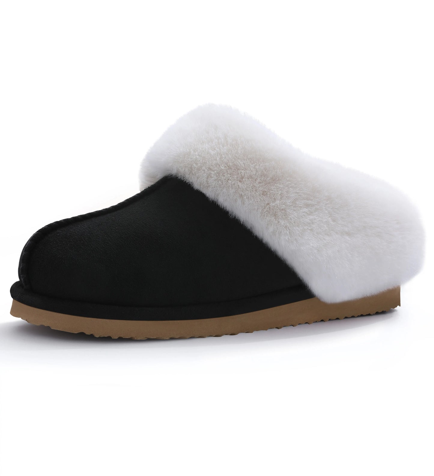 Winter Plush House Slippers for Women Indoor Fuzzy Slides Fluffy Faux Fur Slippers Soft-Sole Warm Furry Bedroom Slides