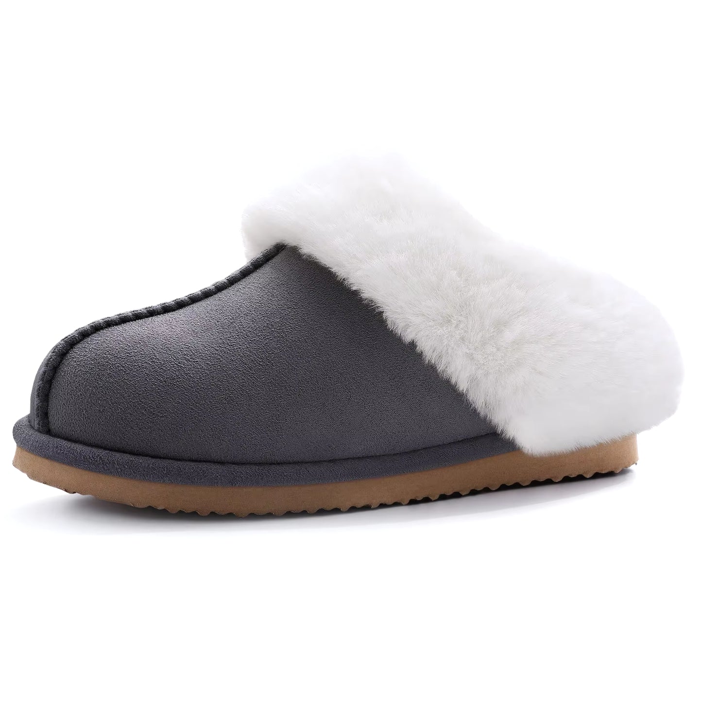 Winter Plush House Slippers for Women Indoor Fuzzy Slides Fluffy Faux Fur Slippers Soft-Sole Warm Furry Bedroom Slides