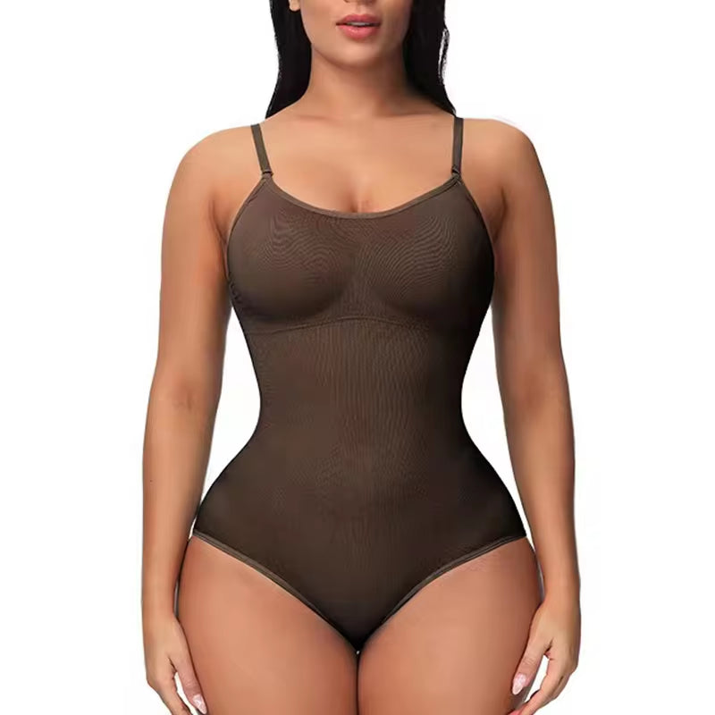 Original High Elastic Bodysuit for Women Tummy Control Shapewear Seamless Sculpting Thong Body Shaper Slimmer Slimming Tank Top