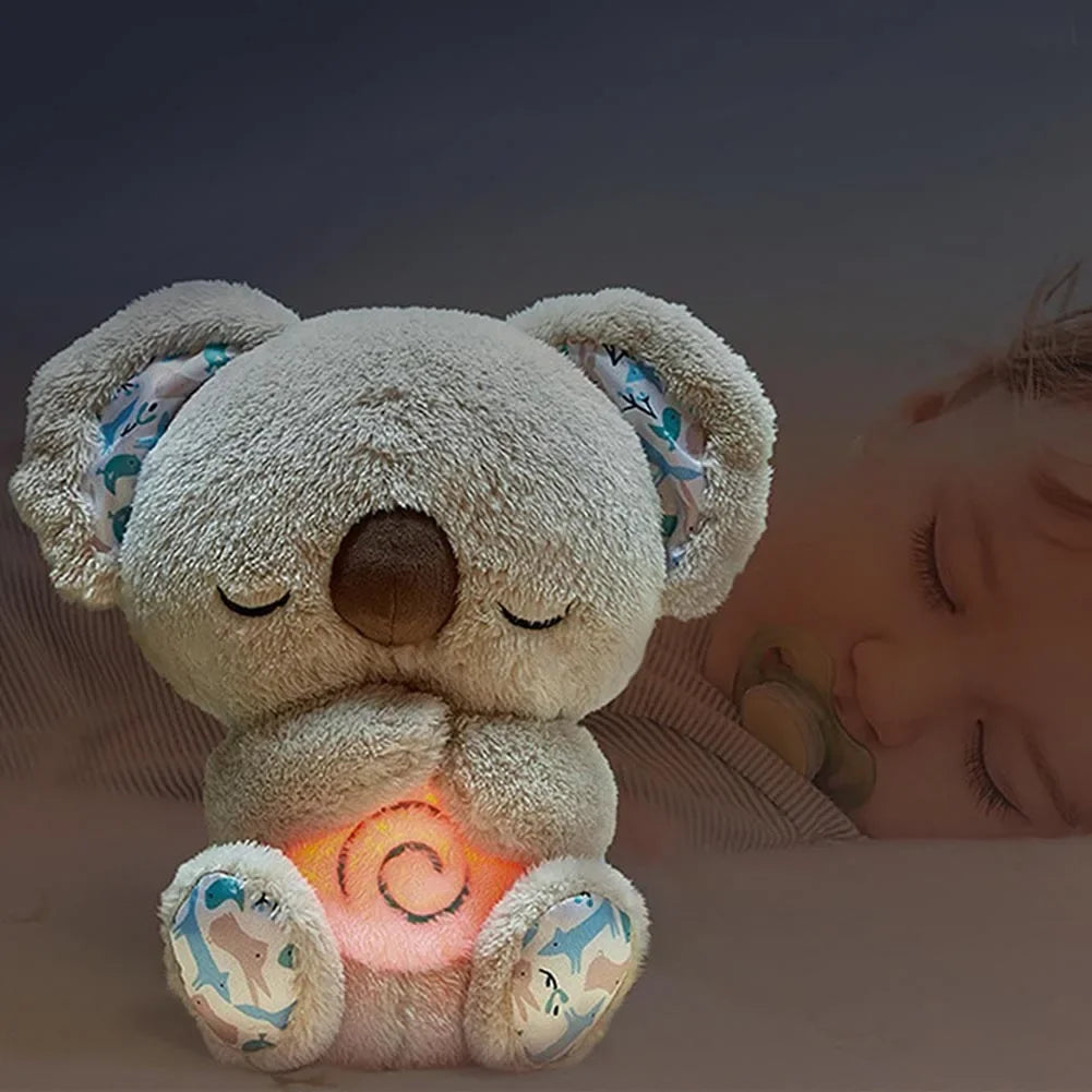 Cute Soothing Koala Calming Anxiety Relief Breathing Koala Bear Toy Sleep Buddy Plush Doll with Lights